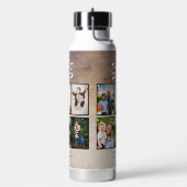 Rustiek Best Dad Vaderdag 6 Foto Waterfles (Links)