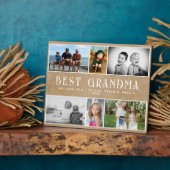 Rustiek Best Oma 6 Foto Collage Keepsake Fotoplaat (Zijkant)