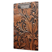 Rustiek bewerkt leer klembord (Links)