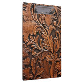 Rustiek bewerkt leer klembord (Rechts)