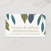 Rustiek blad Bloemen Bruiloft Website Informatiekaartje (Voorkant)