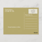 Rustiek blad bloemenbruiloft Bewaar de datum Briefkaart (Achterkant)