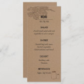 rustiek | Bladeren van Masonjar | Wedding Menu Rac (Voorkant / Achterkant)