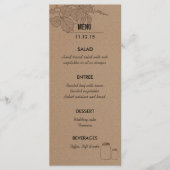 rustiek | Bladeren van Masonjar | Wedding Menu Rac (Voorkant)