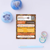 Rustiek bladontwerp, gazonverzorging flyer (Enkel)