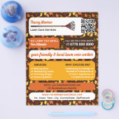 Rustiek bladontwerp, gazonverzorging flyer (Enkel)