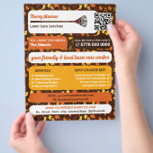 Rustiek bladontwerp, gazonverzorging flyer (Hand)