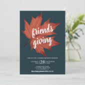 Rustiek blauw bruin esdoornblad Thanksgiving Kaart (Staand voorkant)