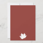 Rustiek blauw bruin esdoornblad Thanksgiving Kaart (Achterkant)