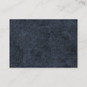 Rustiek Blauw Goud String Lichten Huwelijksrecepti Informatiekaartje (Achterkant)