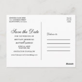 Rustiek Blauw Hout String Lights Lace Save the Dat Briefkaart (Achterkant)