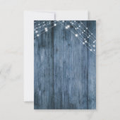 Rustiek Blauw Hout, Witte Lichte Koorden RSVP (Achterkant)