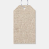 Rustiek Blauw Hydrangea Kant & Burlap Bruiloft Fav Cadeaulabel (Achterkant)