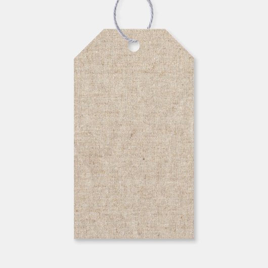 Rustiek Blauw Hydrangea Kant & Burlap Bruiloft Fav Cadeaulabel (Achterkant)