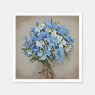 Rustiek Blauw Iris Boeket Servet