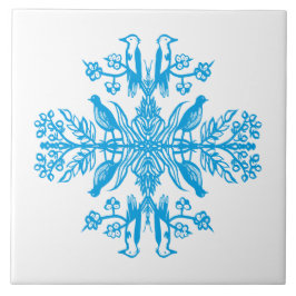 Rustiek blauw natuur. tegeltje