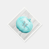 Rustiek Blauw Pompoen & Wit Schuur Hout | Custom Servet (Hoek)