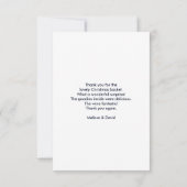 Rustiek Blauw Rendier Land Kerstmis Dank u Bedankkaart (Achterkant)