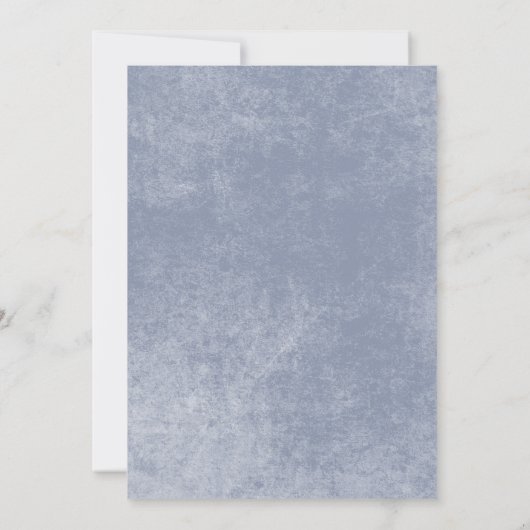 Rustiek Blauw & Rust Bloemen Bruidsbrunch Kaart (Achterkant)