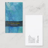 Rustiek Blauw Waterverf Wash Retail Visitekaartje (Voorkant / Achterkant)