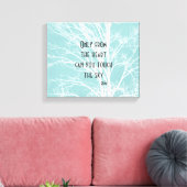 Rustiek Blauw Witte Boom Branches Canvas Afdruk (Insitu (Woonkamer))