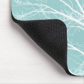 Rustiek Blauw Witte Boom Branches Muismat (Hoek)