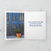 Rustiek Blauwe Deur / WORD SNEL GOED Kaart (Binnen)