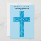 Rustiek Blauwe Waterverf Cross Faith Flat Note Kaa Bedankkaart (Voorkant)