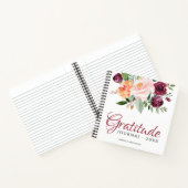 Rustiek Bloemen Dankbaarheidsjournaal met Jaar en  Notitieboek (Binnen)