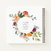 Rustiek Bloemen Dankbaarheidsjournaal met Jaar en  Notitieboek (Achterkant)