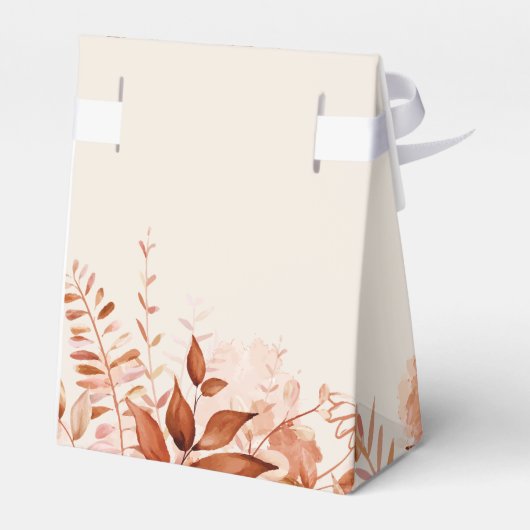 Rustiek Bloemen Herfst Herfst Baby shower Bedankdoosjes (Achterkant)