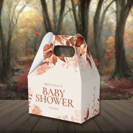 Rustiek Bloemen Herfst Herfst Baby shower Bedankdoosjes