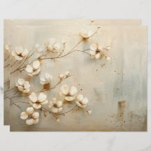 Rustiek Bloemen Junk Journal Papier Blad