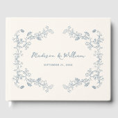 Rustiek Bloemen Lijst Bruiloft Gastenboek (Voorkant)