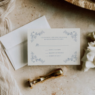 Rustiek Bloemen Lijst Bruiloft RSVP Kaartje