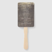 Rustiek Bloemen Mason Jar Trouwprogramma Handwaaier (Achterkant)