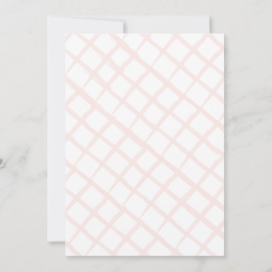 Rustiek Bloemenbos Dieren Roze Baby shower Kaart (Achterkant)