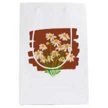 Rustiek bloemendesign op bruine achtergrond