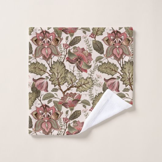 rustiek bloemendouchegordijn bad handdoek (Wasdoekje)