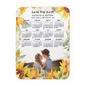 Rustiek bloemengroen Eenvoudige foto Save the Date Magneet (Verticaal)