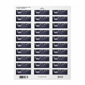 Rustiek bloemenkrijtbord bruiloft retour adres etiket (Full Sheet)