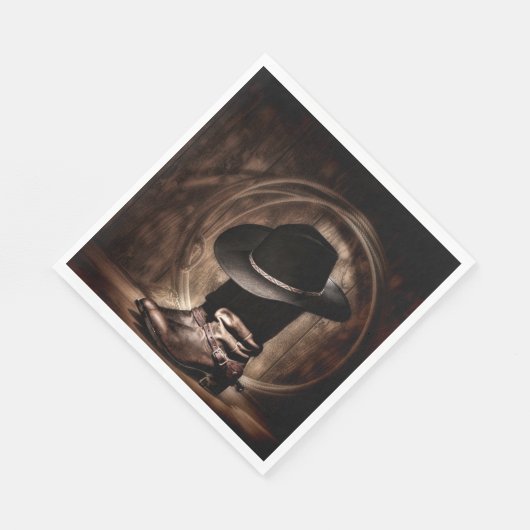 Rustiek  boerderij cowboylaarzen western land servet (Hoek)