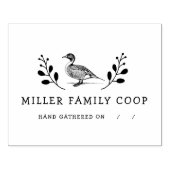 Rustiek Boerderij eendenei kartonnen stempel (Afrduk)