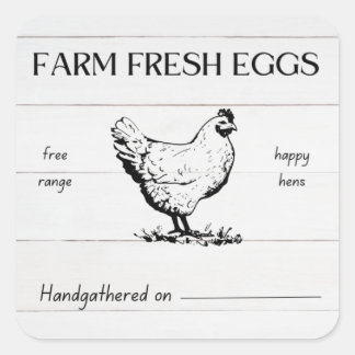 Rustiek Boerderij Fresh Eggs sticker