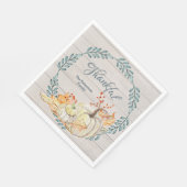 Rustiek Boerderij herfst bladeren n pompoen Thanks Servet (Hoek)