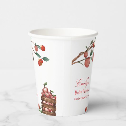 Rustiek Boerderij lieveheersbeestje Apple Girl Bab Papieren Bekers (Rechts)