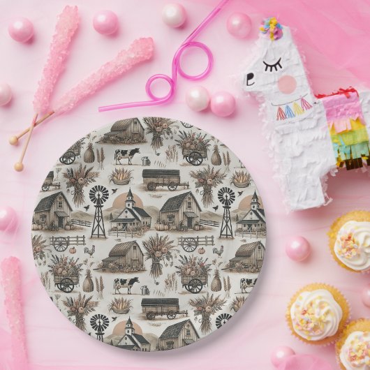rustiek Boerderij Papieren Bordje (Feest)