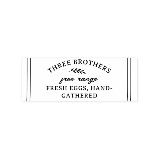 Rustiek Boerderij Verse Eieren Custom Rubberstempel (Gestempeld)