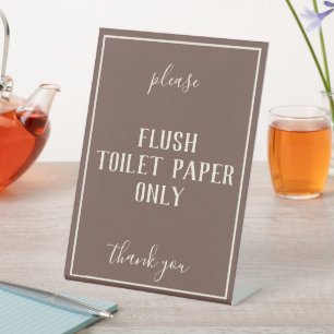 Rustiek Boheems Bruin Badkamer Septic Counter Sign Reclamebord Met Voetstuk