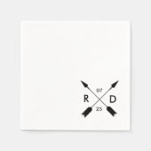 Rustiek & Boheems | gekruiste pijl | Aangepaste br Servetten (Voorkant)